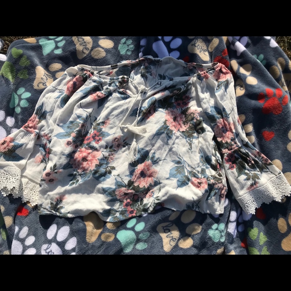 Charlotte Russe off the shoulder floral top